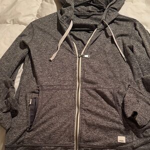Vuori Gray Zip-Up Hoodie